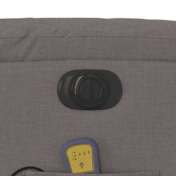 vidaXL elektrisk massagestol med løftefunktion stof gråbrun