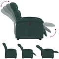 Miniatyrbild 6 av 11: vidaXL Elektrisk reclinerfåtölj med uppresningshjälp mörkgrön tyg