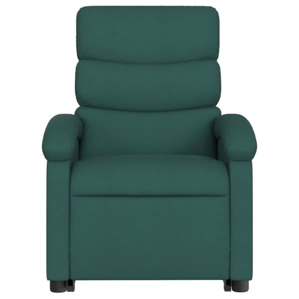 vidaXL Elektrisk reclinerfåtölj med uppresningshjälp mörkgrön tyg