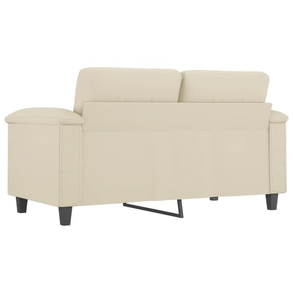 vidaXL 2-sitssoffa gräddvit 120 cm konstläder