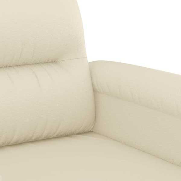vidaXL 2-sitssoffa gräddvit 120 cm konstläder