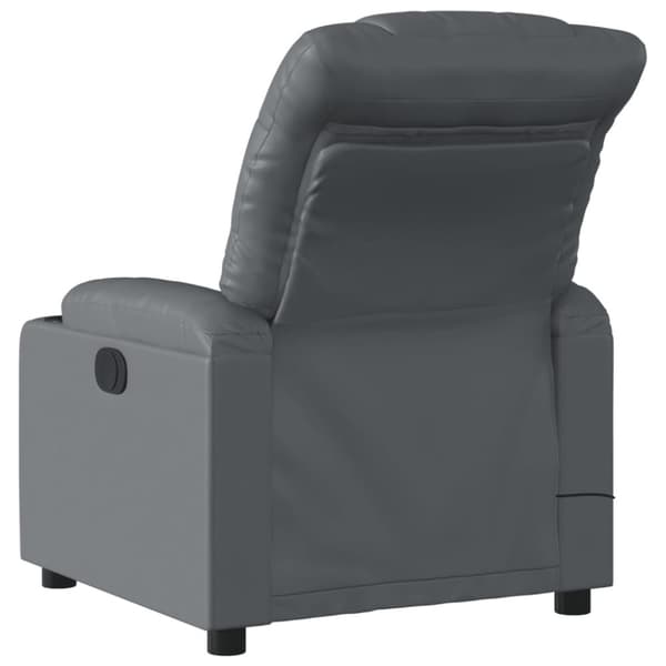 vidaXL Massagefåtölj grå konstläder