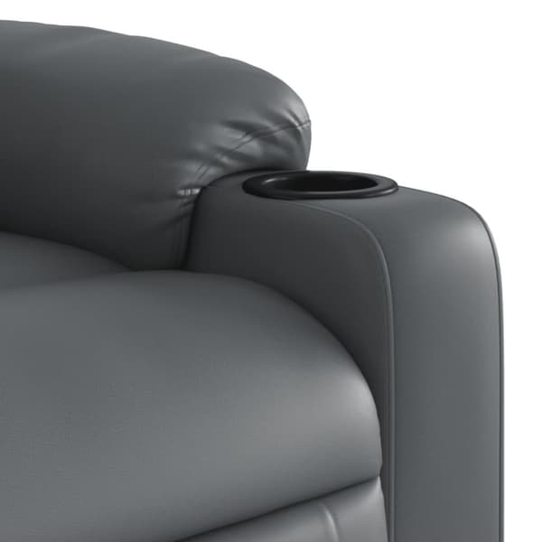 vidaXL Massagefåtölj grå konstläder