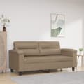 Miniatyrbillede 8 af 8: vidaXL 2-personers sofa 140 cm kunstlæder cappuccino