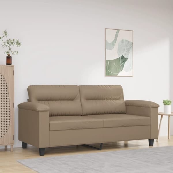vidaXL 2-personers sofa 140 cm kunstlæder cappuccino