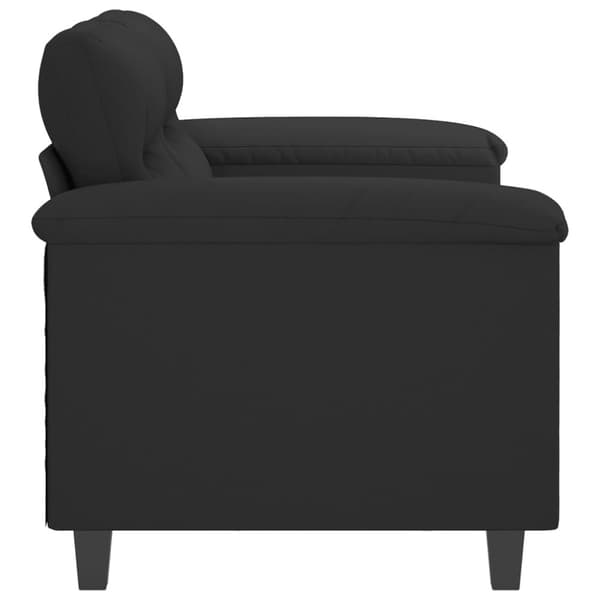 vidaXL 2-sitssoffa Svart 120 cm mikrofibertyg