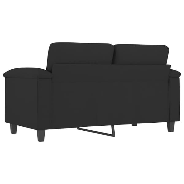 vidaXL 2-sitssoffa Svart 120 cm mikrofibertyg
