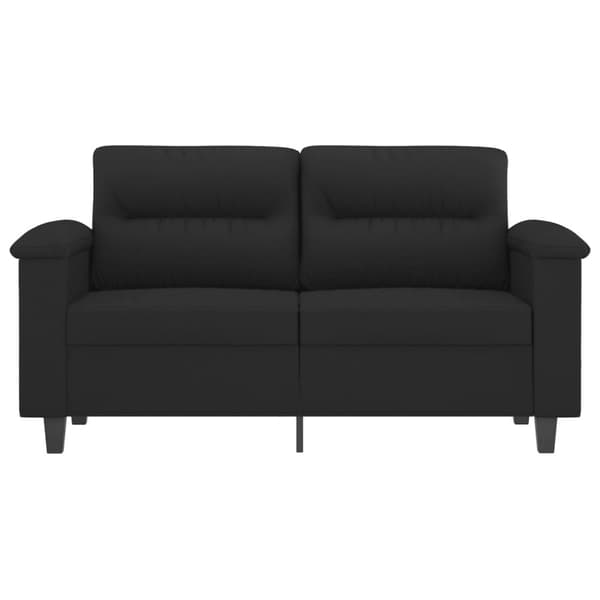 vidaXL 2-sitssoffa Svart 120 cm mikrofibertyg
