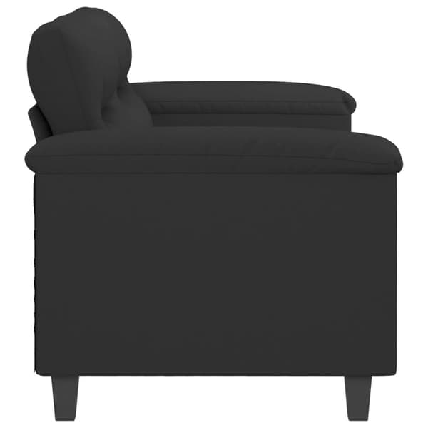 vidaXL 2-sitssoffa svart 140 cm mikrofibertyg