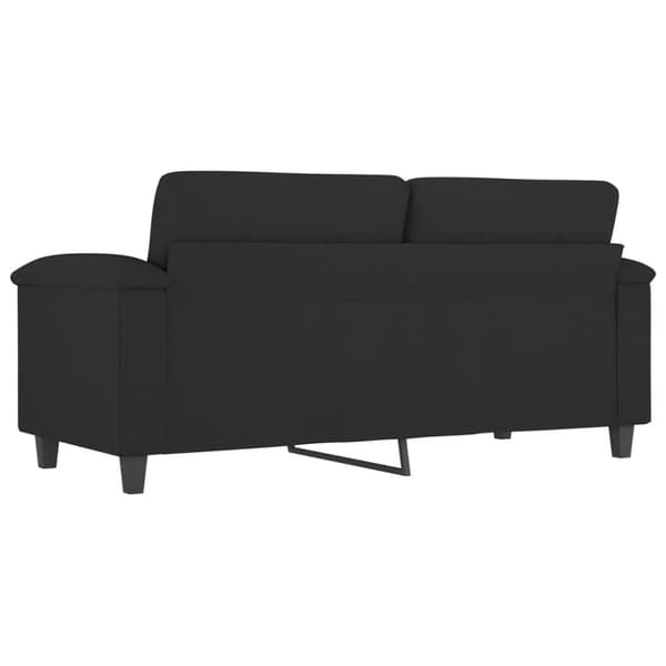 vidaXL 2-sitssoffa svart 140 cm mikrofibertyg