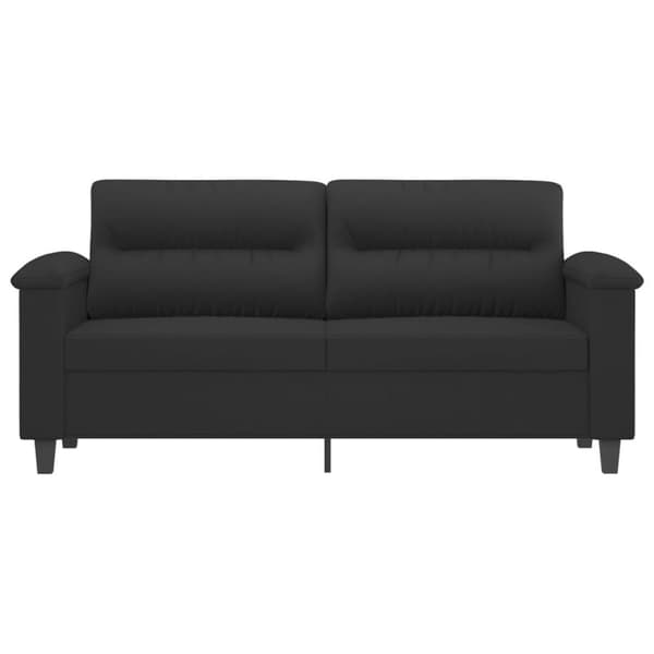 vidaXL 2-sitssoffa svart 140 cm mikrofibertyg