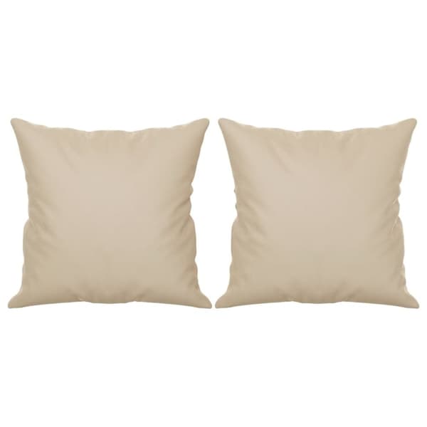 vidaXL 2-personers sofa med puder 120 cm mikrofiberstof cremefarvet