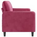 Miniatyrbillede 3 af 8: vidaXL 3-personers sofa 180 cm fløjl vinrød