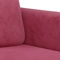 Miniatyrbillede 5 af 8: vidaXL 3-personers sofa 180 cm fløjl vinrød