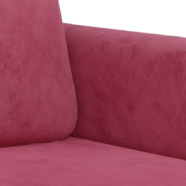 vidaXL 3-personers sofa 180 cm fløjl vinrød