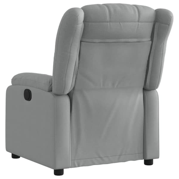 vidaXL Elektrisk reclinerfåtölj ljusgrå tyg