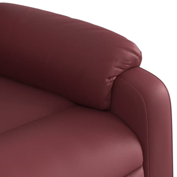 vidaXL Reclinerfåtölj vinröd konstläder