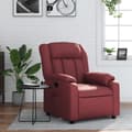 Miniatyrbild 11 av 11: vidaXL Reclinerfåtölj vinröd konstläder