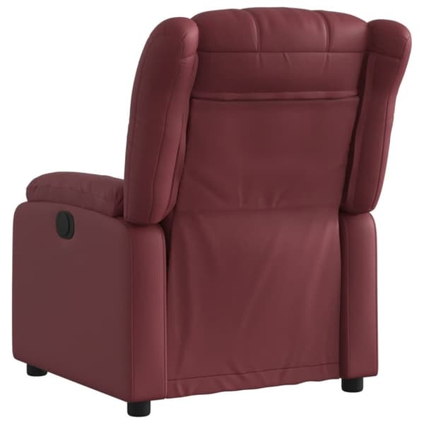 vidaXL Reclinerfåtölj vinröd konstläder