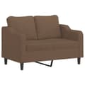 Miniatyrbillede 3 af 8: vidaXL sofasæt 3 dele med hynder stof brun