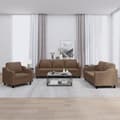 Miniatyrbillede 8 af 8: vidaXL sofasæt 3 dele med hynder stof brun