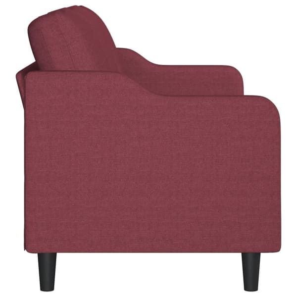 vidaXL 3-sitssoffa vinröd 180 cm tyg