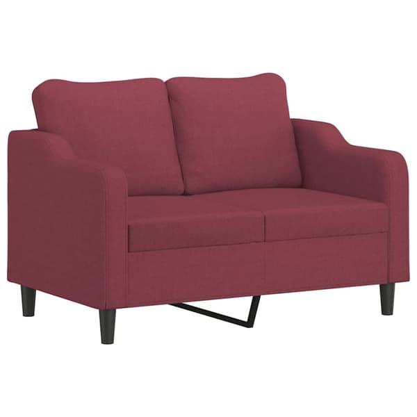 vidaXL sofasæt 2 dele med puder stof vinrød