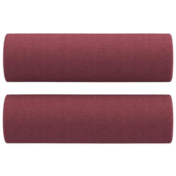 vidaXL sofasæt 2 dele med puder stof vinrød
