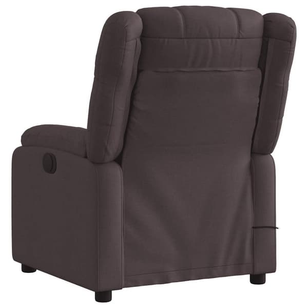 vidaXL Massagefåtölj mörkbrun tyg