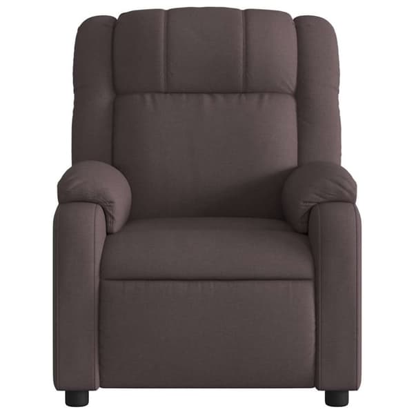 vidaXL Massagefåtölj mörkbrun tyg