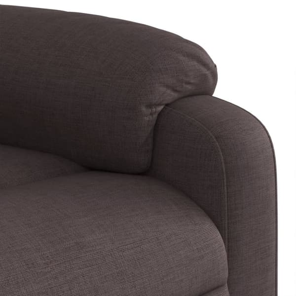 vidaXL Elektrisk massagefåtölj mörkbrun tyg