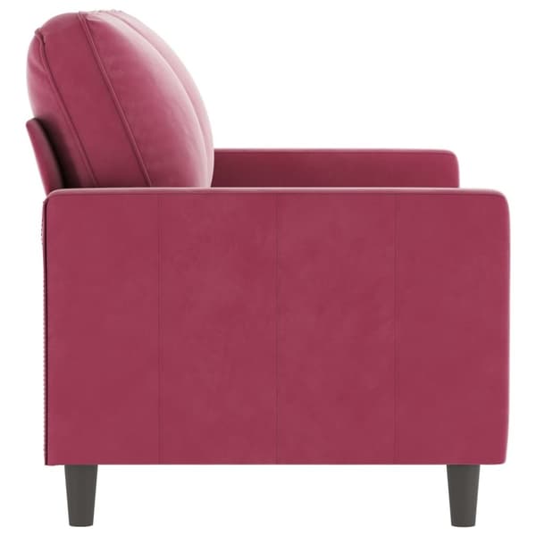 vidaXL 2-personers sofa 120 cm fløjl vinrød