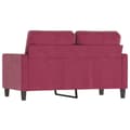 Miniatyrbillede 4 af 8: vidaXL 2-personers sofa 120 cm fløjl vinrød