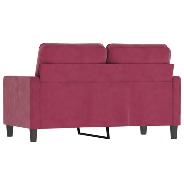 vidaXL 2-personers sofa 120 cm fløjl vinrød