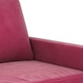 Miniatyrbillede 5 af 8: vidaXL 2-personers sofa 120 cm fløjl vinrød