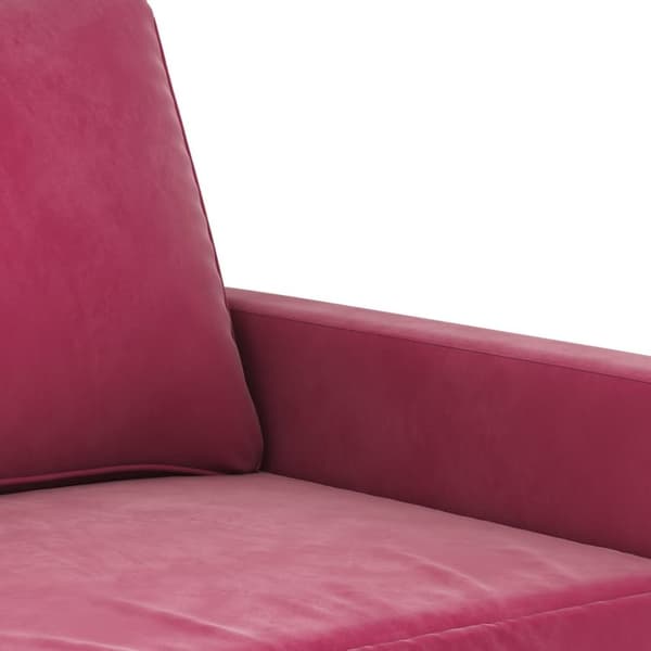 vidaXL 2-personers sofa 120 cm fløjl vinrød