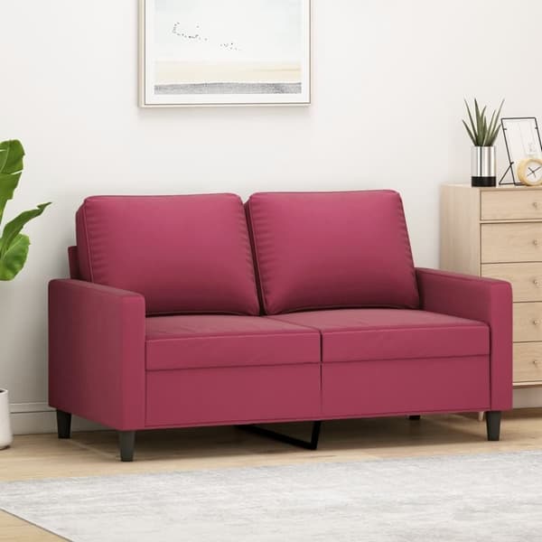 vidaXL 2-personers sofa 120 cm fløjl vinrød