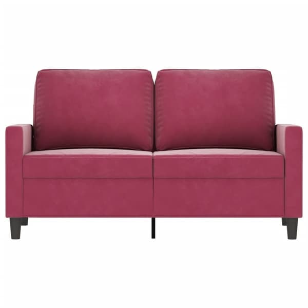 vidaXL 2-personers sofa 120 cm fløjl vinrød