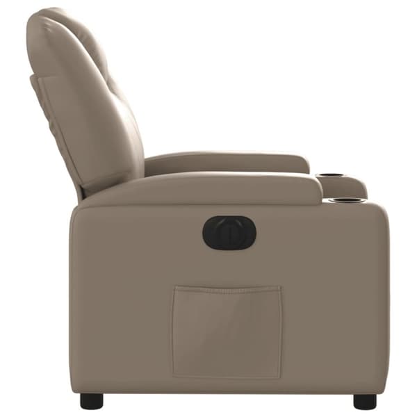 vidaXL Elektrisk reclinerfåtölj cappuccino konstläder