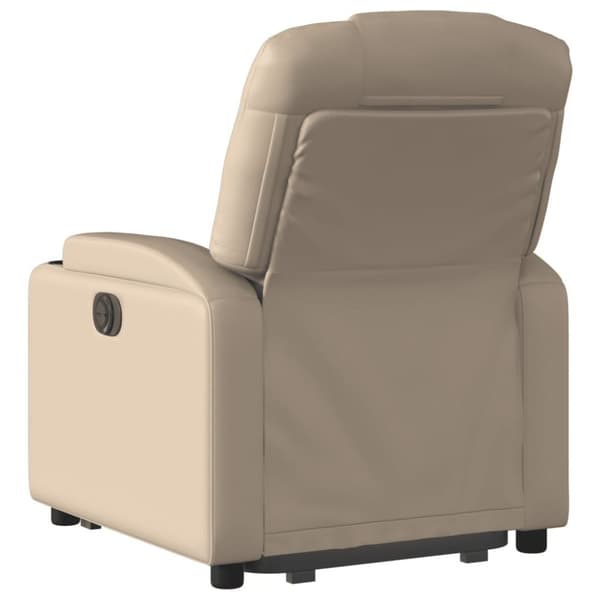 vidaXL Reclinerfåtölj med uppresningshjälp cappuccino konstläder