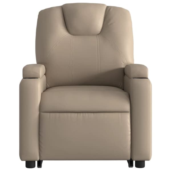 vidaXL Reclinerfåtölj med uppresningshjälp cappuccino konstläder