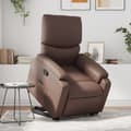 Miniatyrbild 11 av 11: vidaXL Reclinerfåtölj med uppresningshjälp brun konstläder