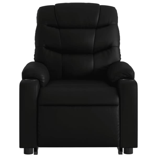 vidaXL Reclinerfåtölj med uppresningshjälp svart konstläder