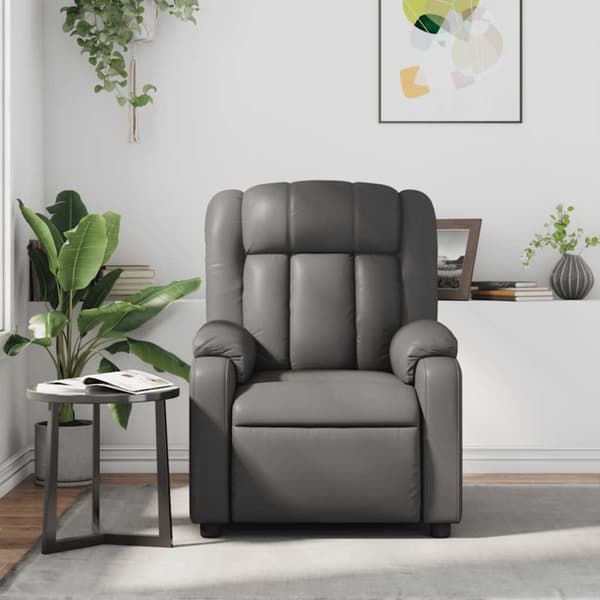 vidaXL Massagefåtölj grå konstläder