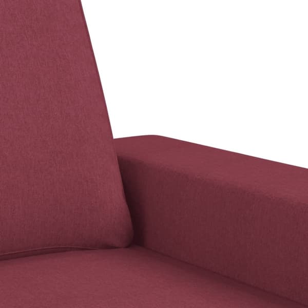 vidaXL sofasæt 4 dele stof vinrød