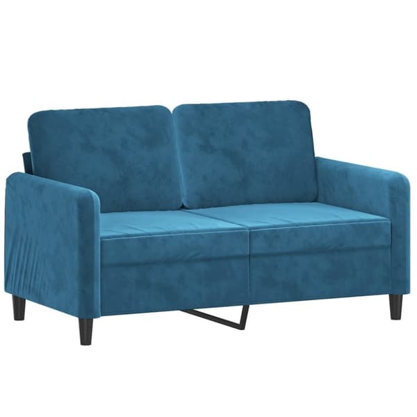vidaXL sofasæt 2 dele med puder velour blå