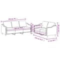Miniatyrbillede 6 af 6: vidaXL sofasæt 2 dele med hynder stof brun