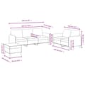 Miniatyrbillede 8 af 9: vidaXL sofasæt 3 dele velour sort