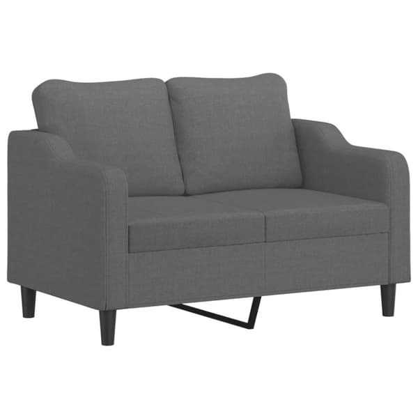 vidaXL Soffa 2-sits mörkgrå 120 cm tyg