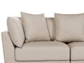 Miniatyrbillede 6 af 11: Sofa Beige Polyester 3 Personers Tyk Polstret Dyb Blød Stofsofa med Fodskammel til Stuen Moderne Inspiration Stue Møbel Moderne